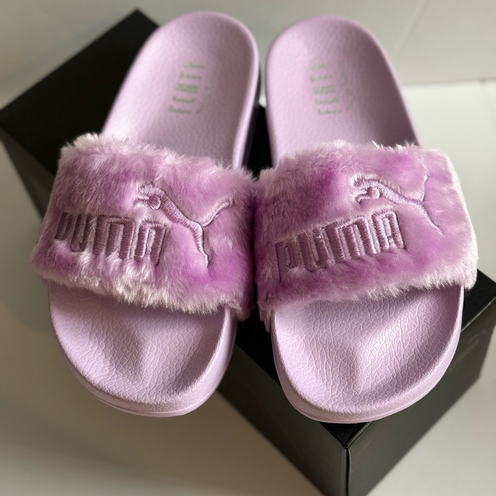 BRAND NEW Puma - Fenty Fur Slide Orchid Bloom size 37 EU/ 6.5 US